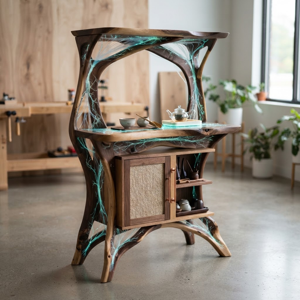 Bespoke Treetop Dendritic Mycelium-Infused Phyto-Optic Sap-Flow Canopy Aurora-Mapping Tea Valet