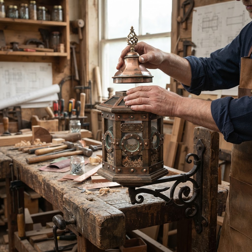 Vintage Patinated Copper Victorian Kaleidoscope Seed Refractor — step 4