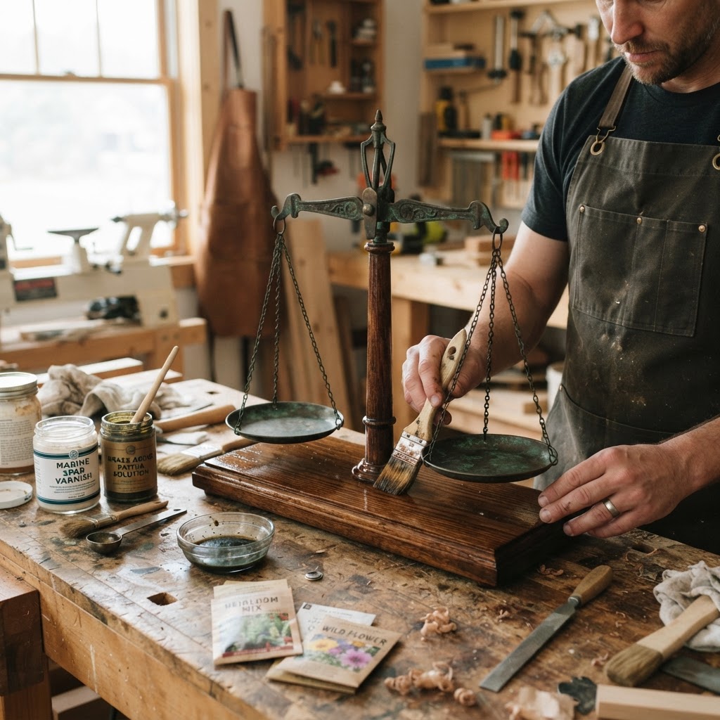 Vintage Brass Apothecary Scale Seed Balancer — step 4