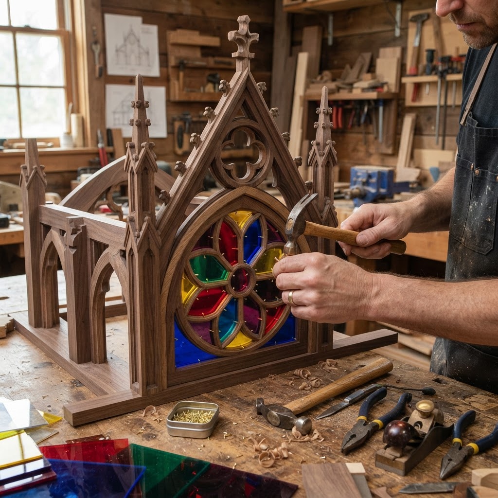 Gothic Cathedral Stained-Glass Seed Sanctuary — step 3