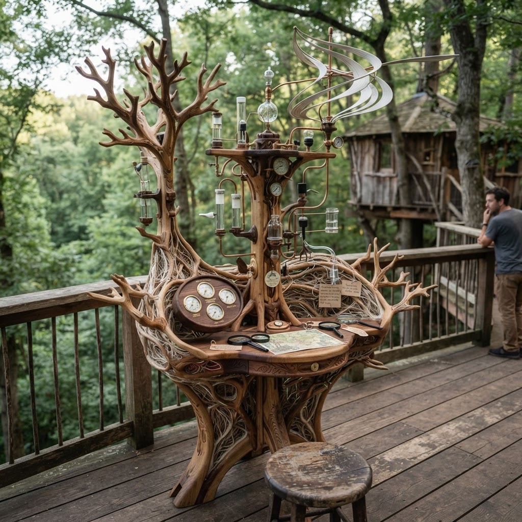 Bespoke Treetop Dendritic Mycelium-Infused Phyto-Aerodynamic Sap-Flow Cloud-Sifting Weather Station