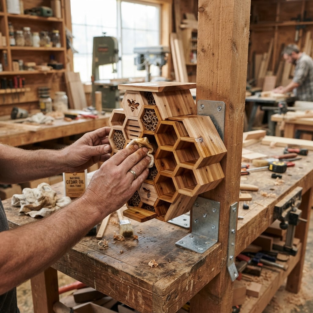 Hexagonal Honeycomb Beehive Seed Station — step 4