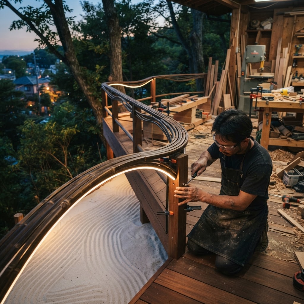 Zen-Garden Treetop Sand-Raking Meditation Terrace — step 3