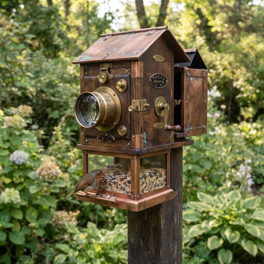 Vintage Patinated Copper Victorian Optical Camera Obscura Seed Reflector