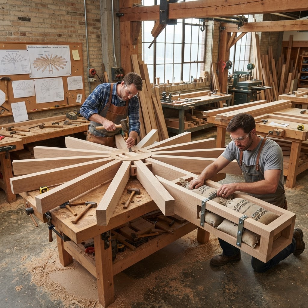 Equilibrium Counter-Weighted Treetop Teeter-Deck — step 2