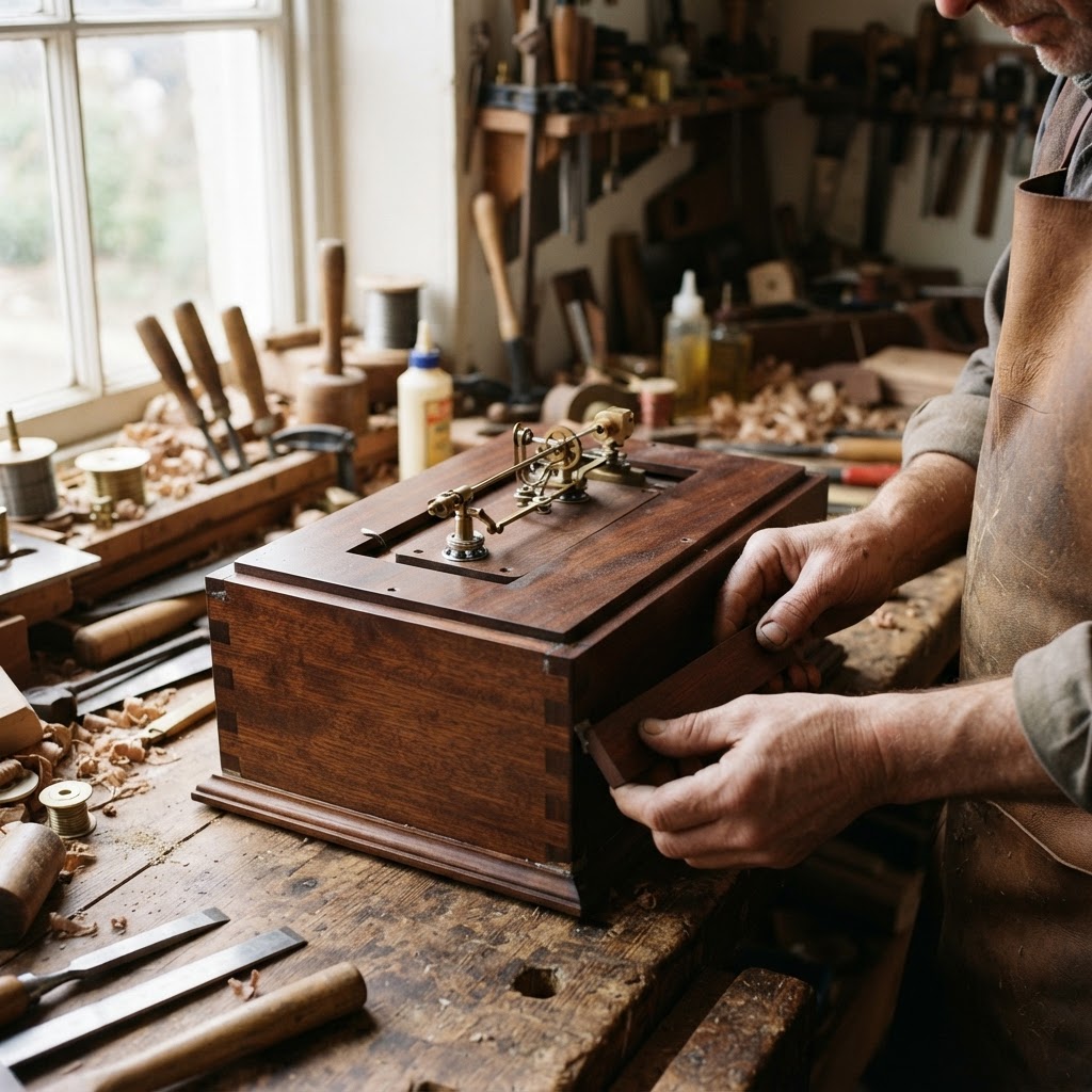 Vintage Patinated Copper Victorian Telegraphic Sphygmograph Seed Pulse-Recorder — step 1