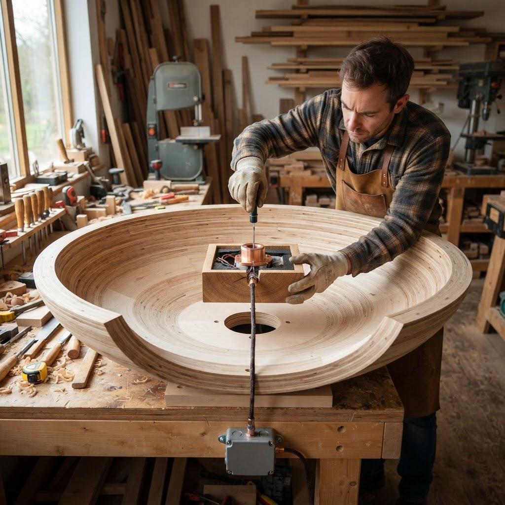 Bespoke Treetop Dendritic Mycelial Phonic Whispering Gallery — step 3