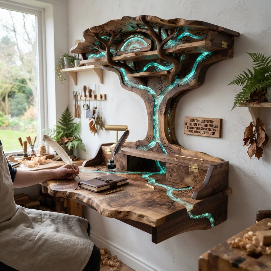 Bespoke Treetop Dendritic Mycelium-Infused Phyto-Barometric Sap-Flow Canopy Storm-Predicting Writing Bureau