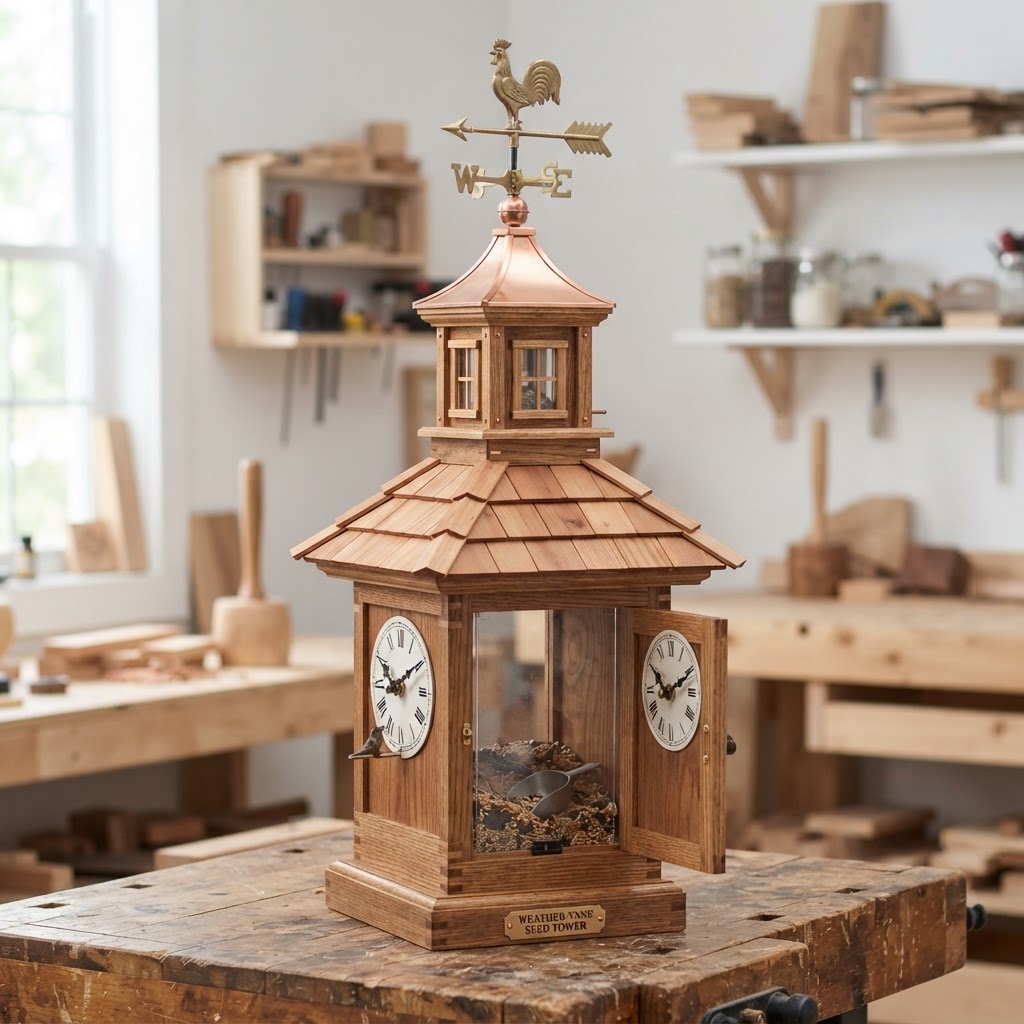 Weather-Vane Clock Tower Seed Cupola