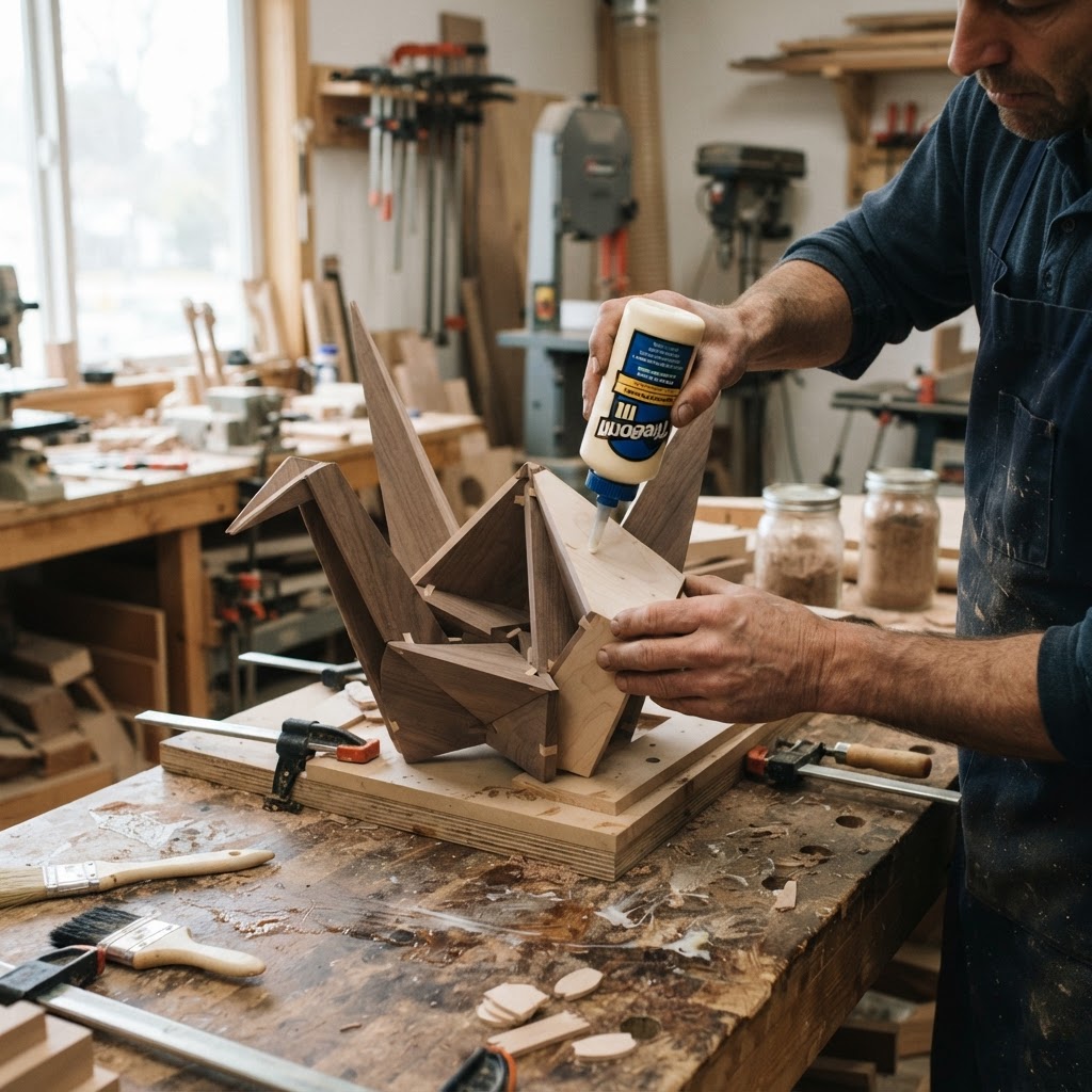 Geometric Origami Paper Crane Seed Sculptor — step 2