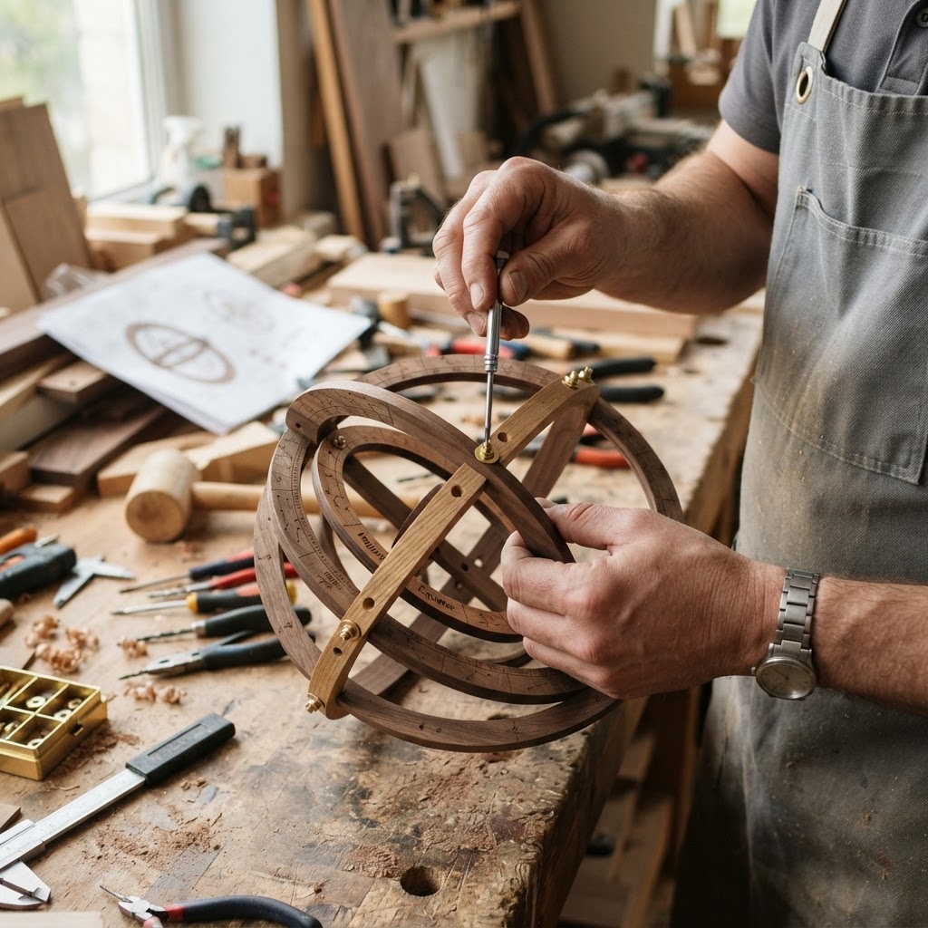 Astronomical Astrolabe Orbital Bird Feeder — step 3