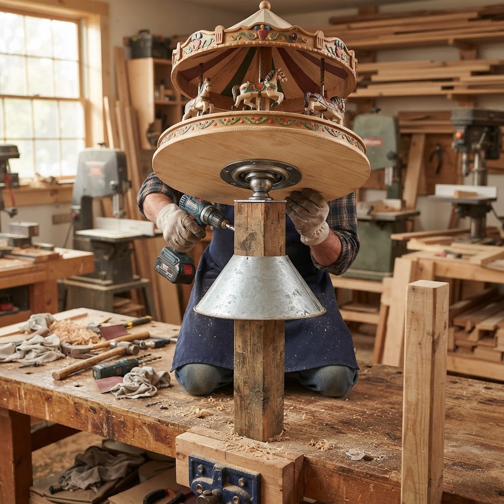 Vintage Carousel Horse Seed Merry-Go-Round — step 4