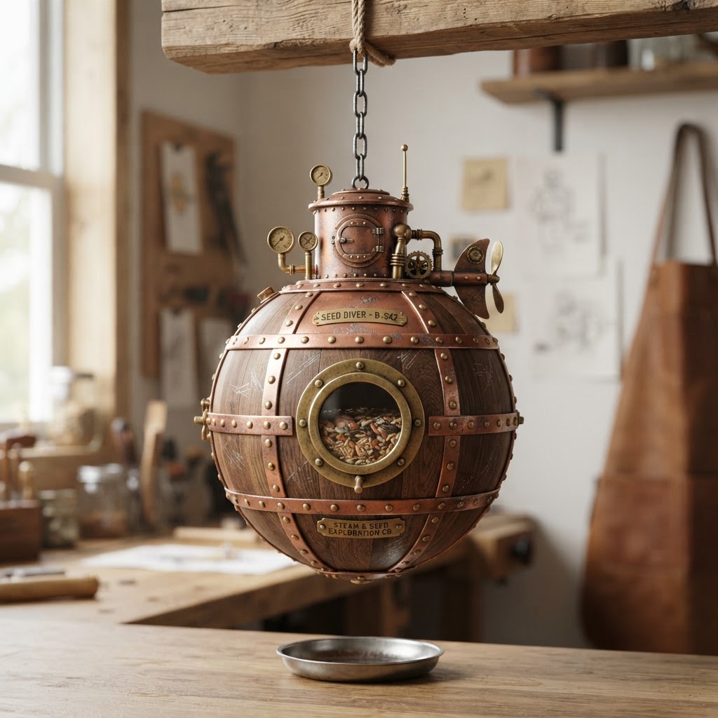 Vintage Steampunk Submersible Bathysphere Seed Vessel