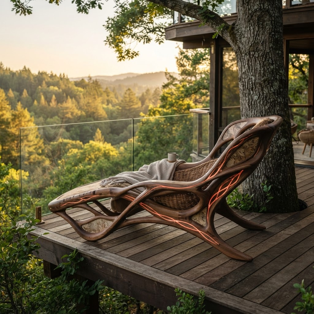 Bespoke Treetop Dendritic Mycelium-Infused Phyto-Thermal Sap-Flow Canopy Radiometric Nesting Lounger