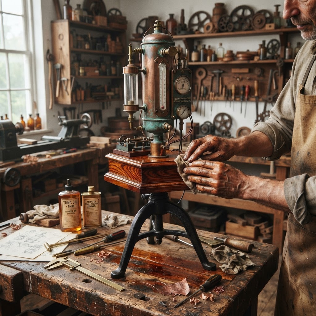 Vintage Patinated Copper Victorian Telegraphic Ebullioscope Seed Boiling-Point-Gauge — step 4