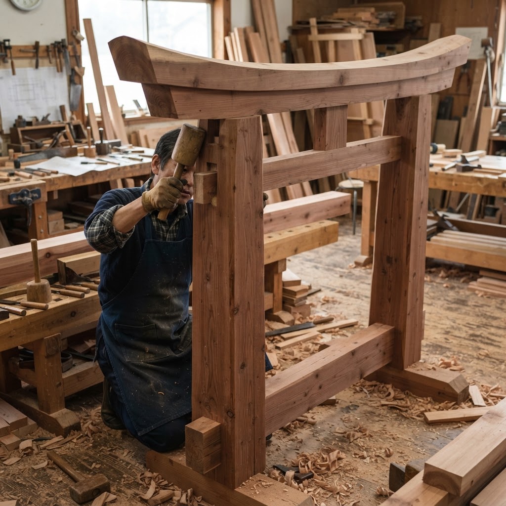Zen Garden Torii Gate Seed Sanctuary — step 1