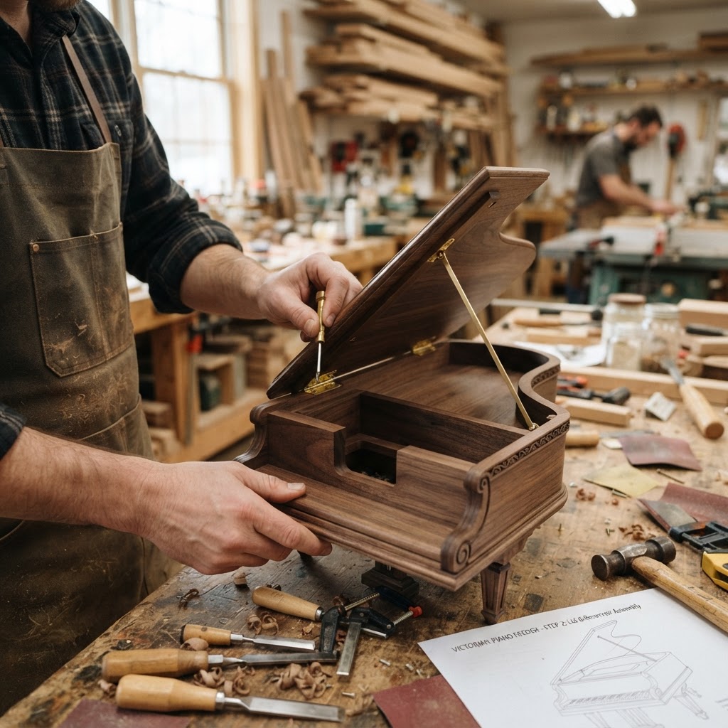 Victorian Miniature Grand Piano Seed Concert Hall — step 2