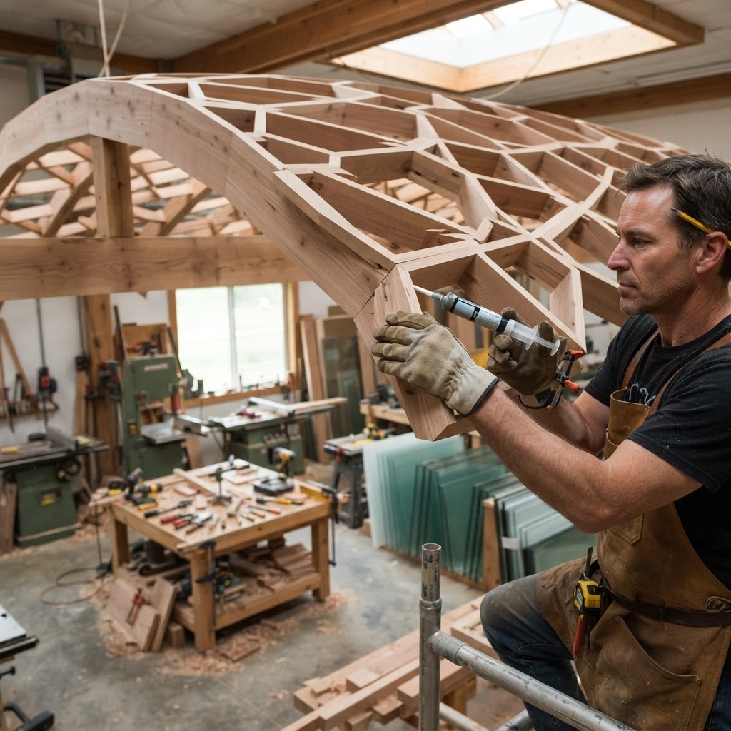 Prismatic Hex-Glass Canopy Solarium — step 2