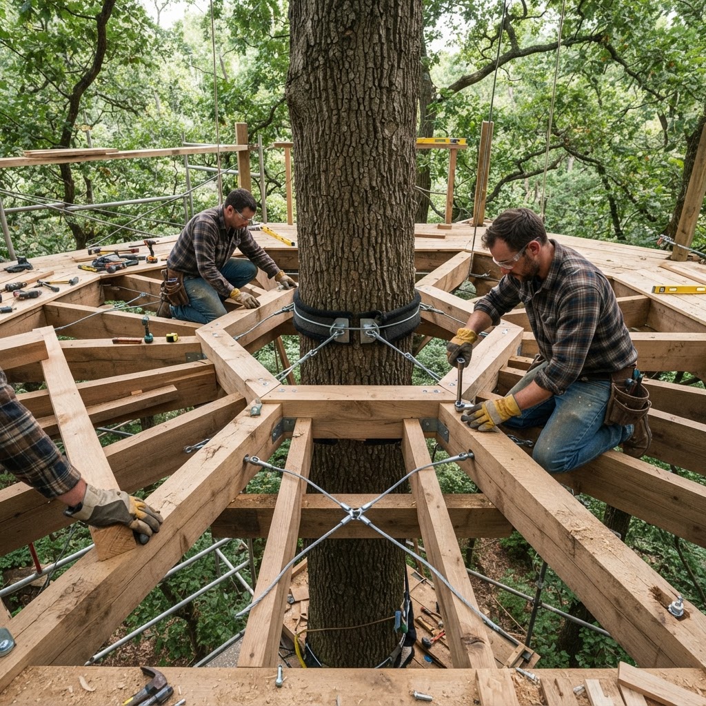 Bespoke Treetop Mycological Spore-Print Gallery — step 1