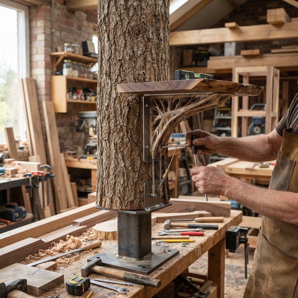 Bespoke Treetop Dendritic Mycelium-Infused Phyto-Thermal Sap-Flow Canopy Zephyr-Vane Bookcase — step 2