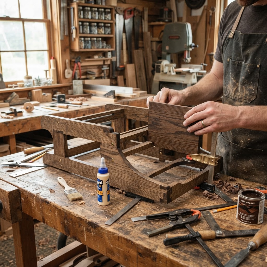 Vintage Typewriter Carriage Seed Tray — step 1