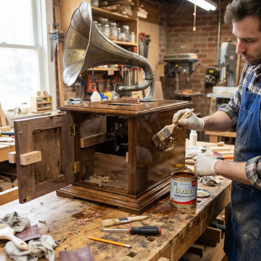 Vintage Phonograph Horn Seed Projector — step 4