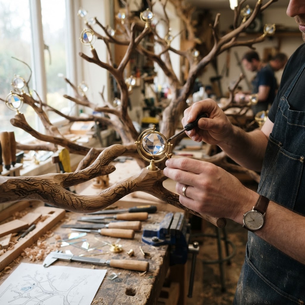 Bespoke Treetop Dendritic Mycelial Phyto-Chromatic Light-Refraction Prism — step 3