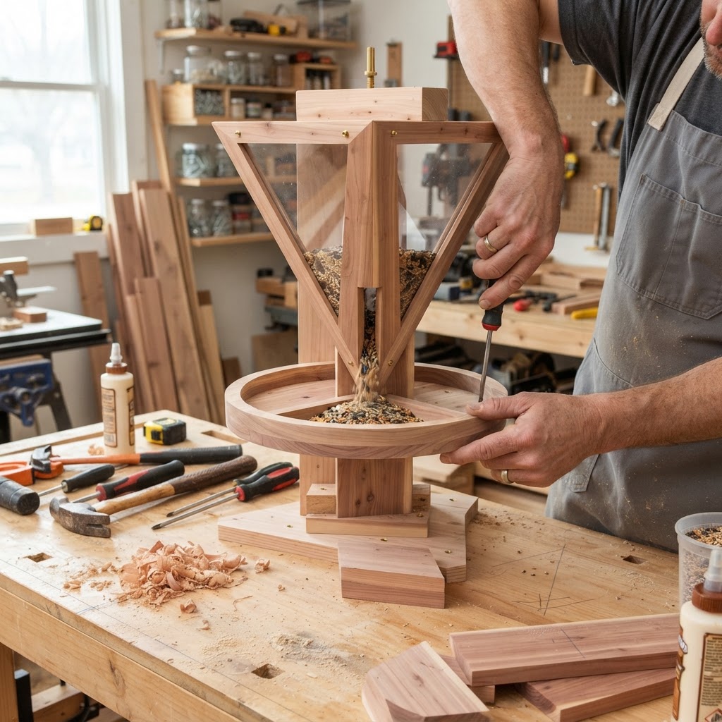 Inverted Tetrahedron Prism Seed Geometric Feeder — step 3