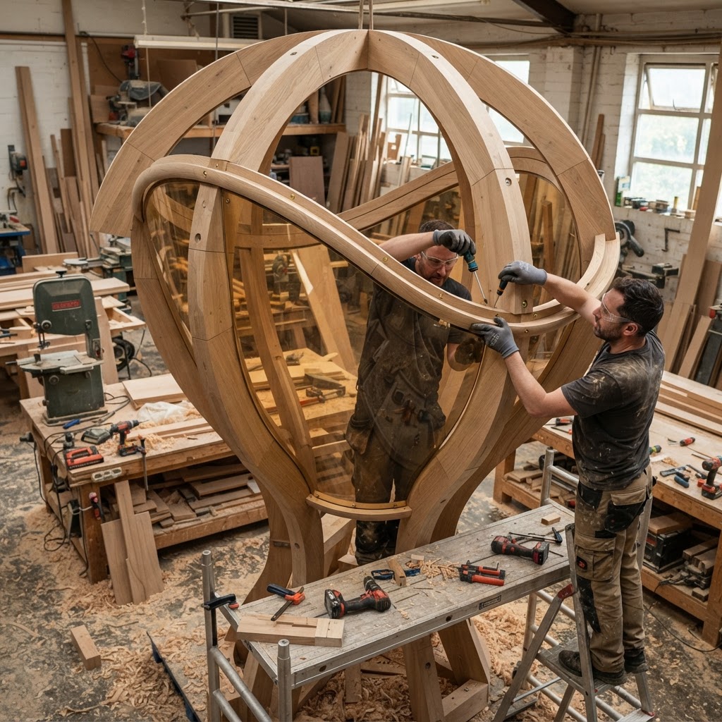 Suspended Hourglass Sand-Timer Observation Pod — step 2