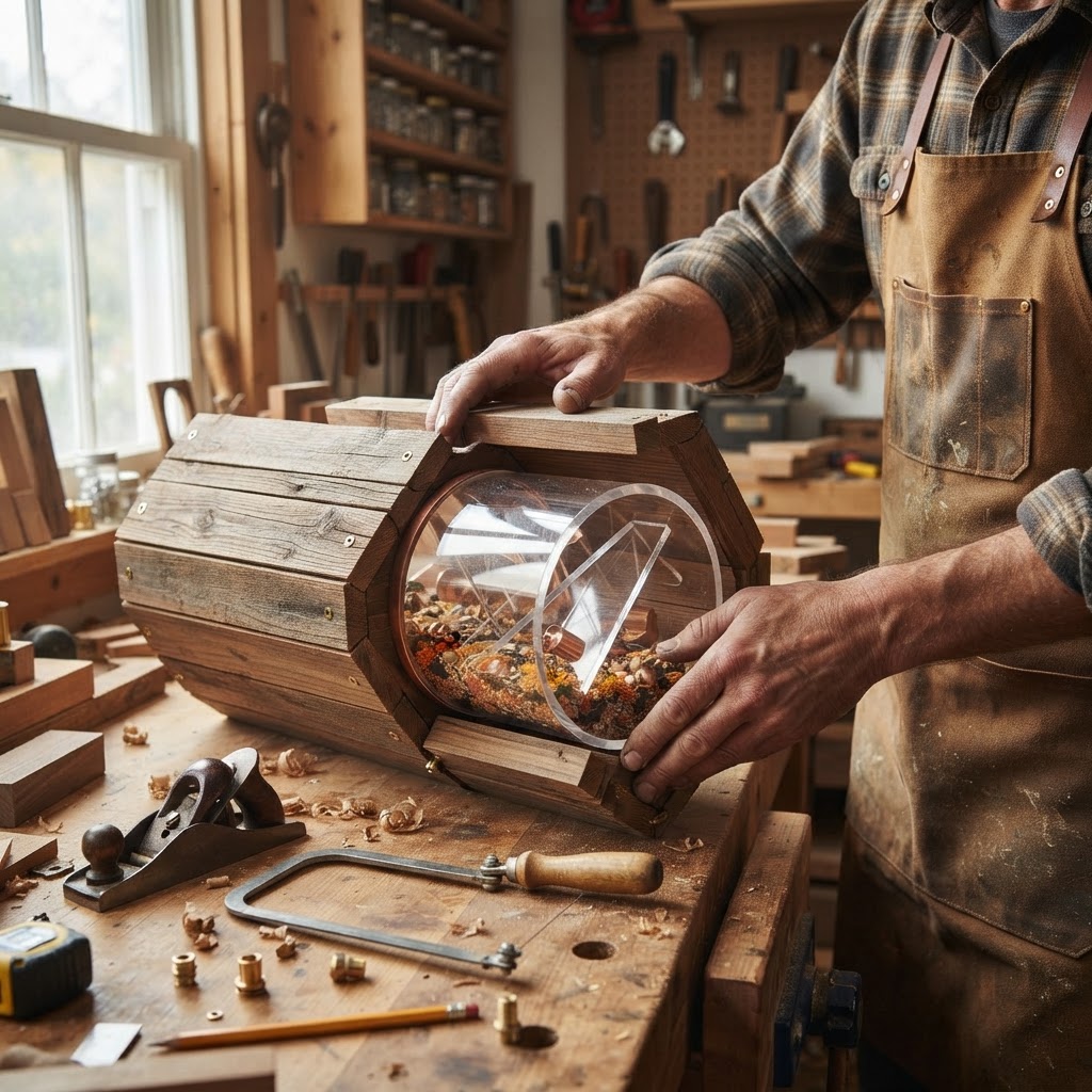 Vintage Patinated Copper Victorian Telegraphic Kaleidoscope Seed Pattern-Generator — step 1