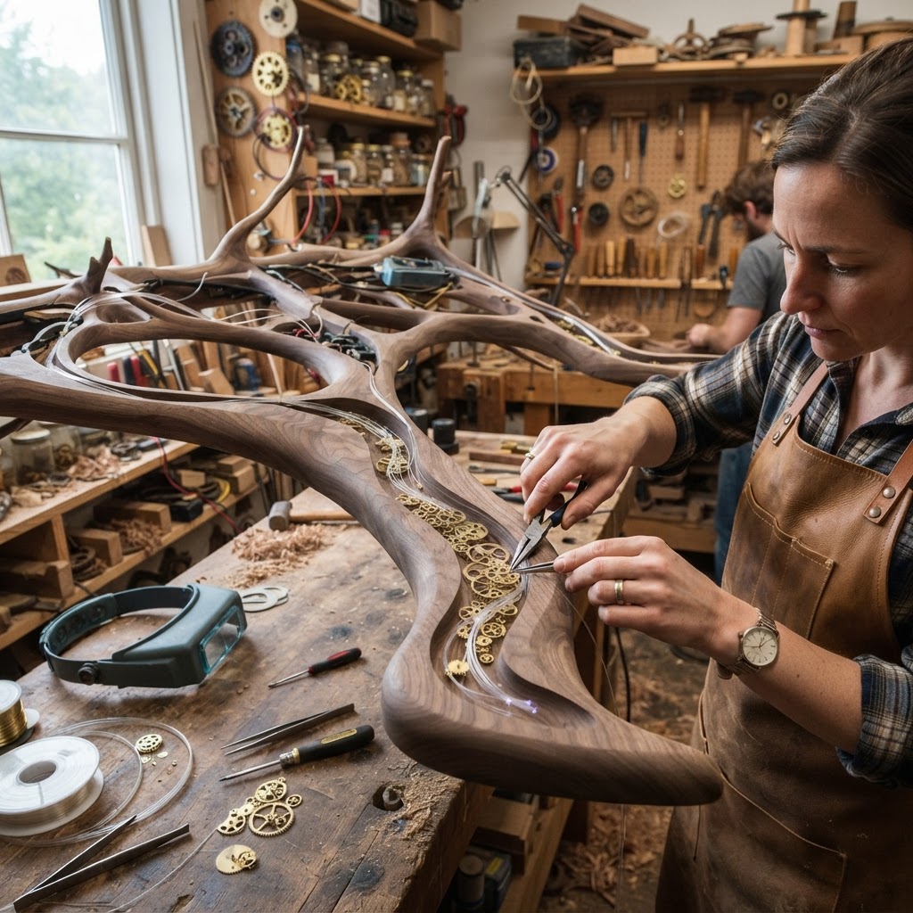 Bespoke Treetop Dendritic Mycelium-Infused Phyto-Ocular Sap-Flow Canopy Zenith-Tracing Writing Console — step 3
