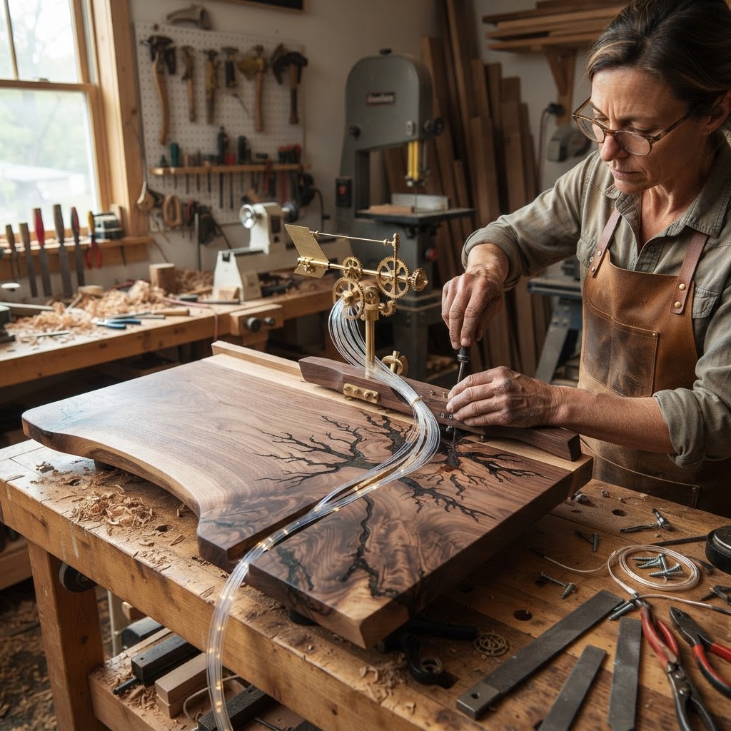 Bespoke Treetop Dendritic Mycelium-Infused Phyto-Spectral Sap-Flow Canopy Aurora-Vane Writing Console — step 3