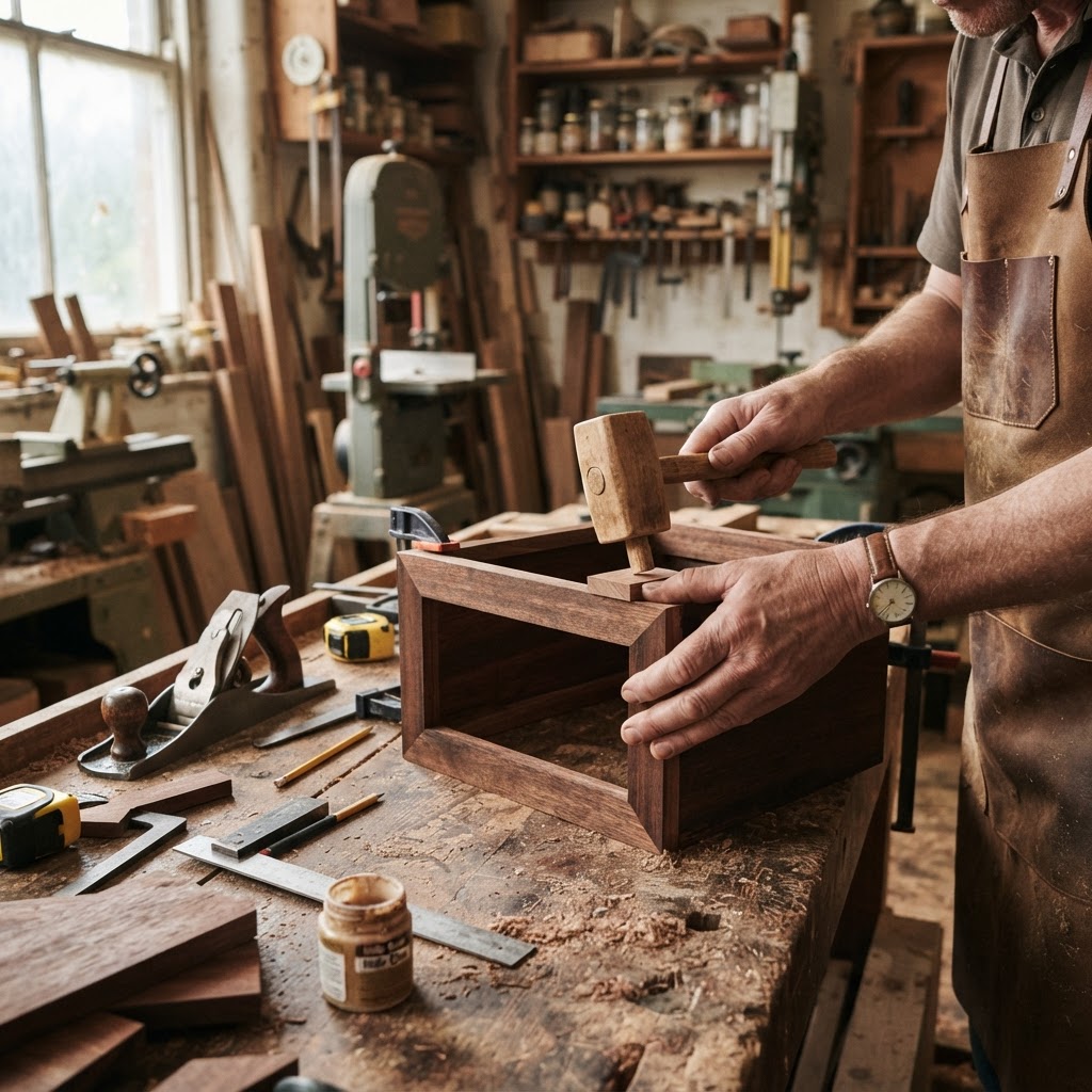 Vintage Patinated Copper Victorian Camera Obscura Seed Box — step 1