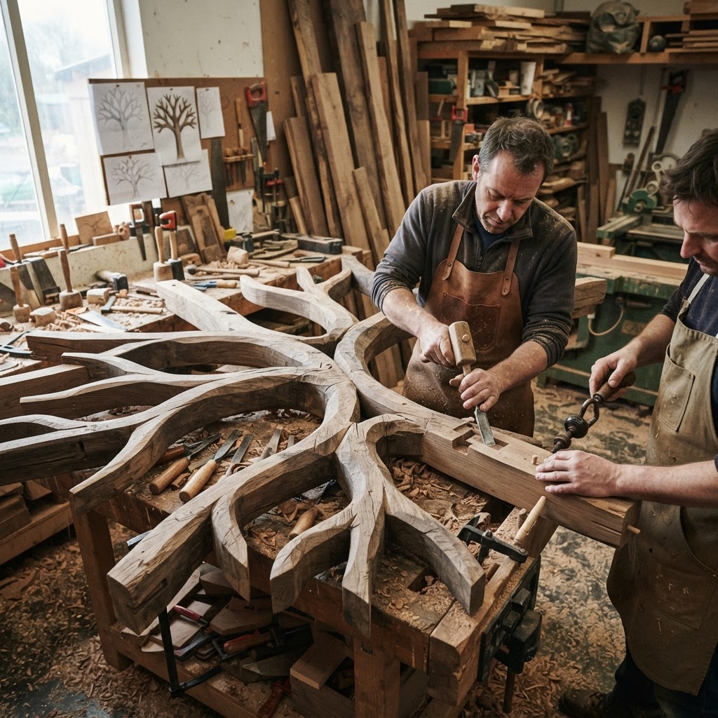 Bespoke Treetop Dendritic Mycelium-Infused Phyto-Osmotic Sap-Flow Canopy Tide-Surveying Meditation Ledge — step 1