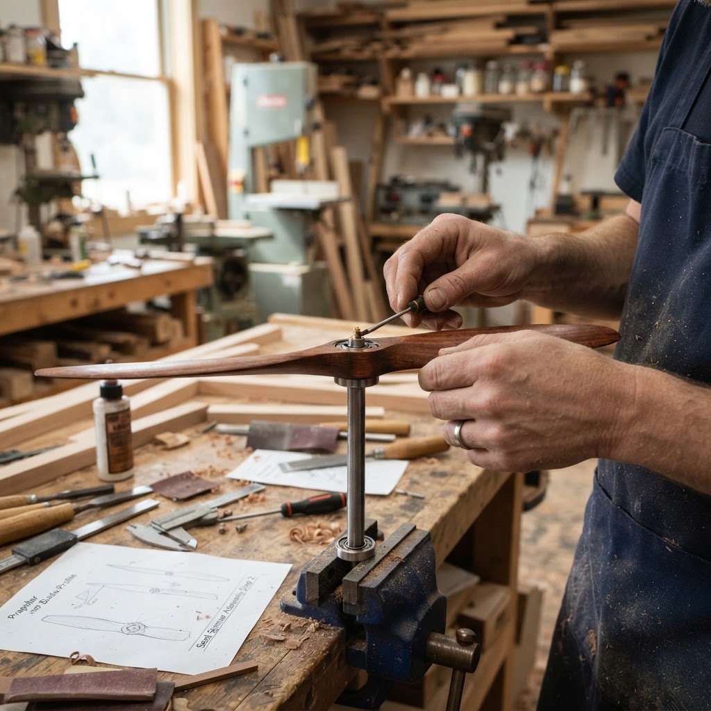 Aeronautical Aviary Propeller-Driven Seed Spinner — step 2