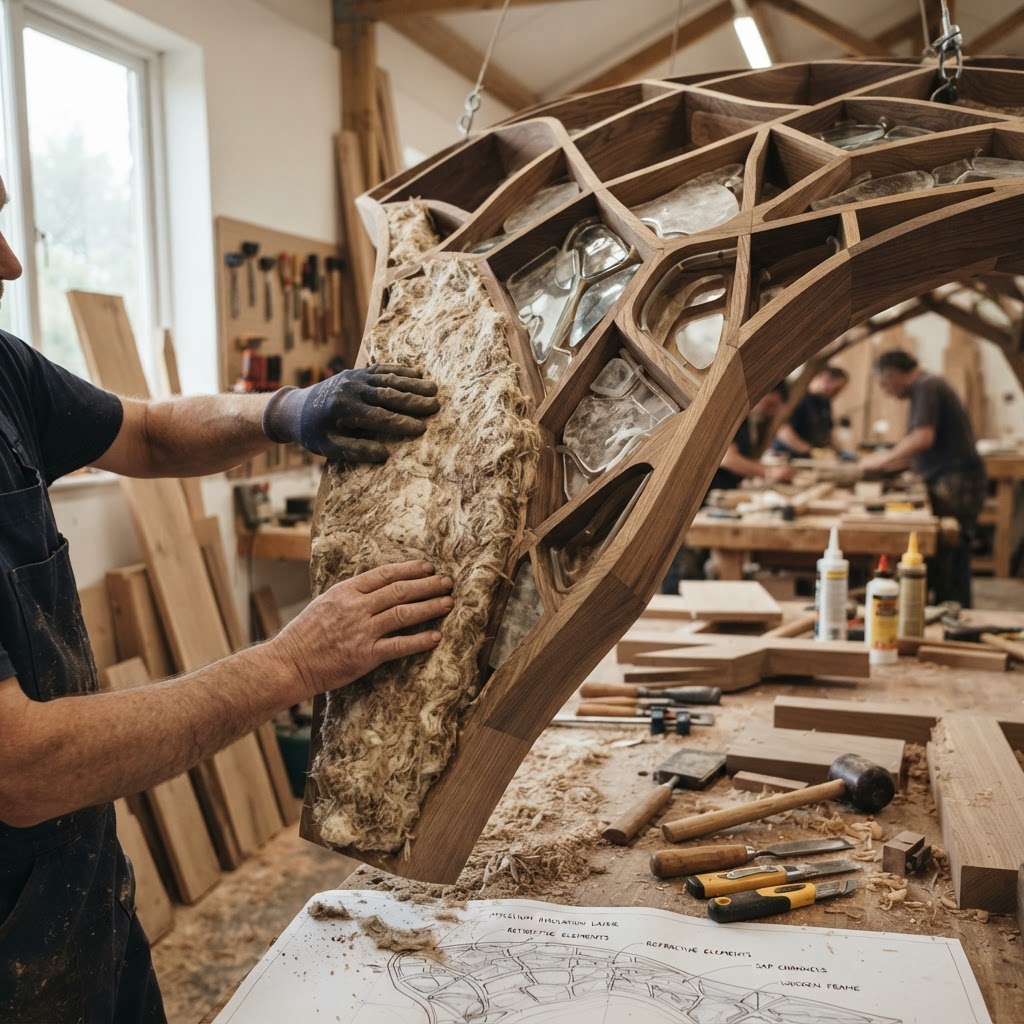 Bespoke Treetop Dendritic Mycelium-Infused Phyto-Refractive Sap-Flow Canopy Kaleidoscope — step 3