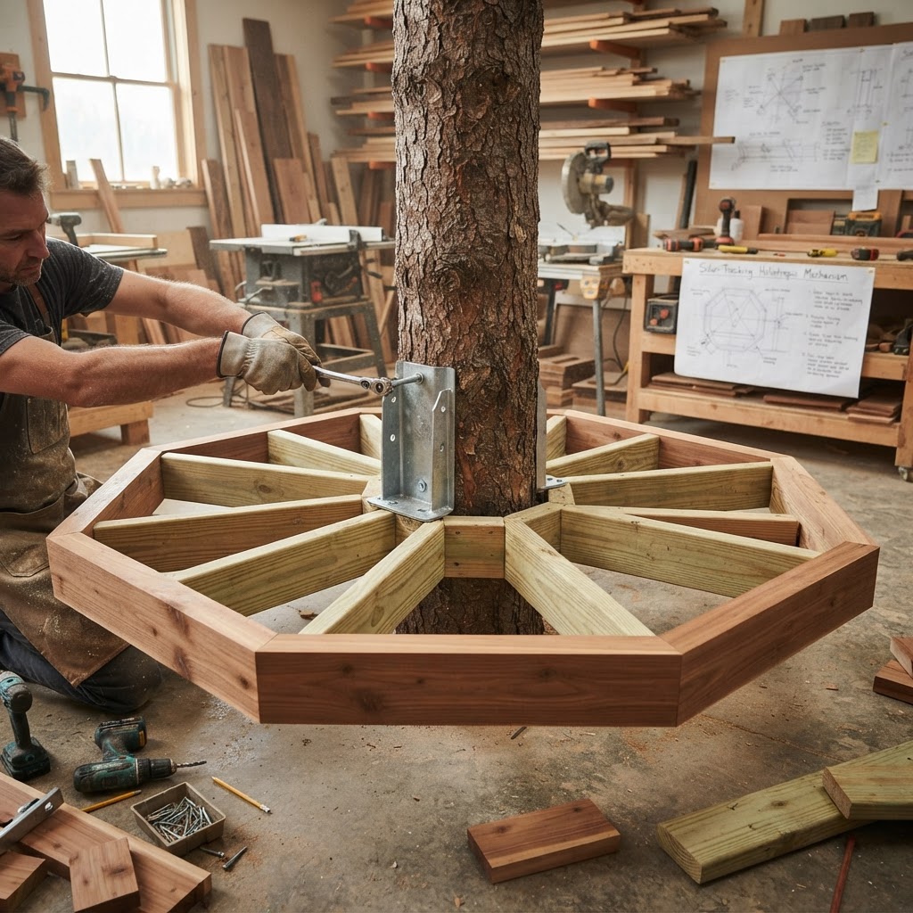 Bespoke Treetop Dendritic Solar-Tracking Heliotropic Reading Nook — step 1