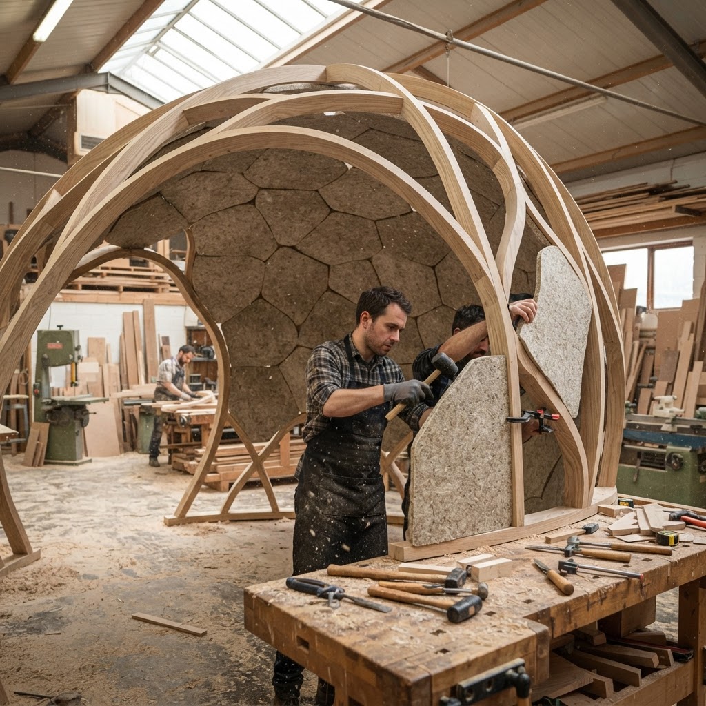 Bespoke Treetop Dendritic Mycelium-Infused Bird-Call Amplification Dome — step 2