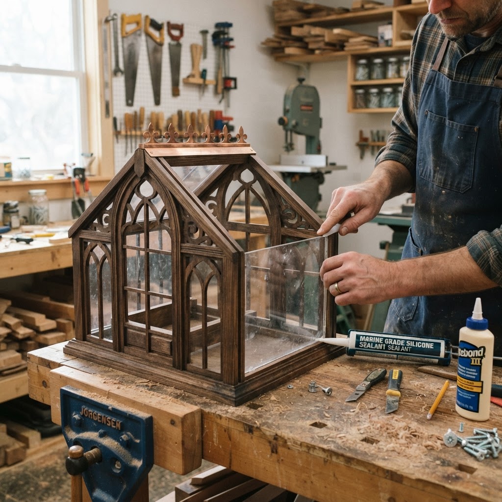 Articulated Victorian Conservatory Greenhouse Feeder — step 2