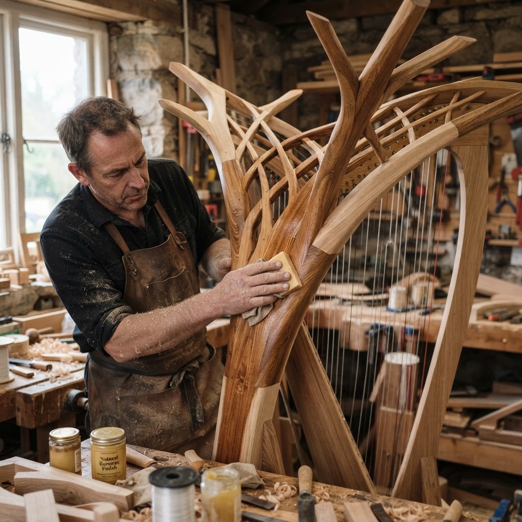 Bespoke Treetop Dendritic Aeolian Harp Resonance Pavilion — step 4