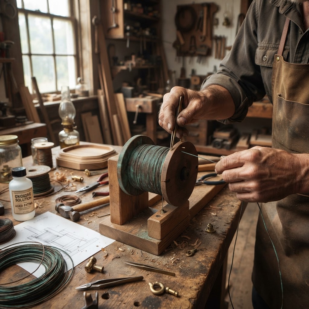 Vintage Patinated Copper Victorian Telegraphic Induction Coil Seed Transformer — step 2