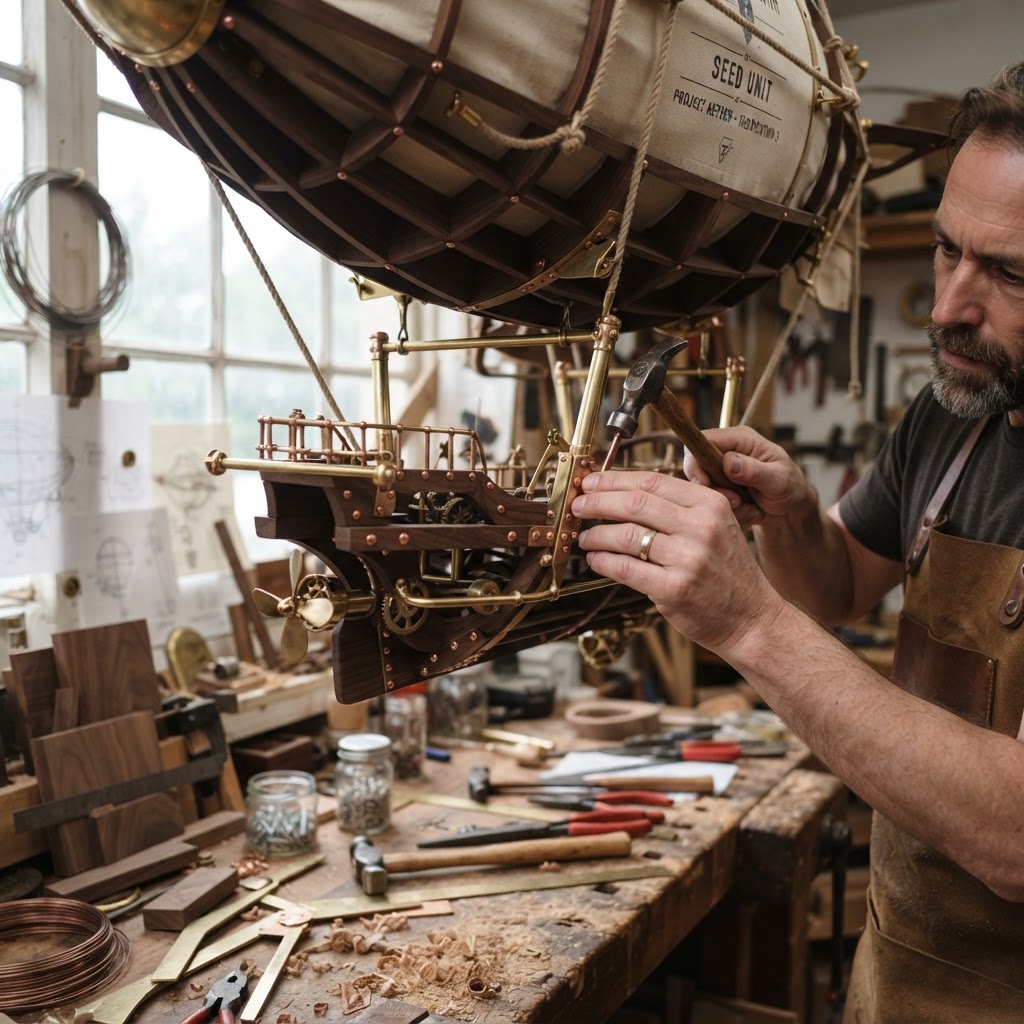 Steampunk Dirigible Airship Seed Dirigible — step 3