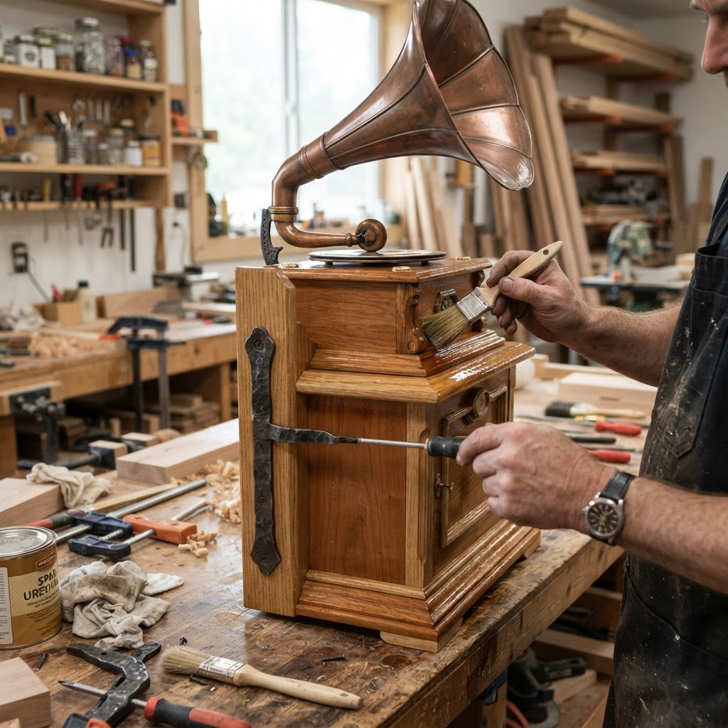 Bespoke Victorian Gramophone Horn Seed Dispenser — step 4