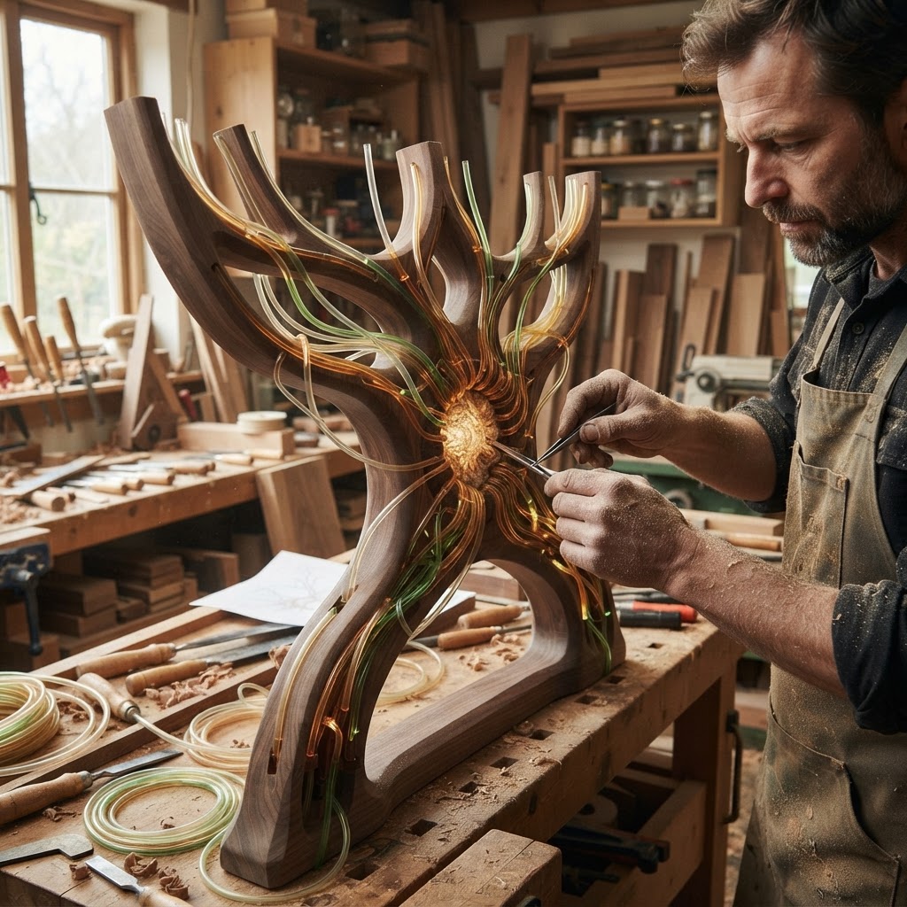 Bespoke Treetop Dendritic Mycelium-Infused Phyto-Osmotic Sap-Flow Canopy Gravity-Vane Writing Console — step 3