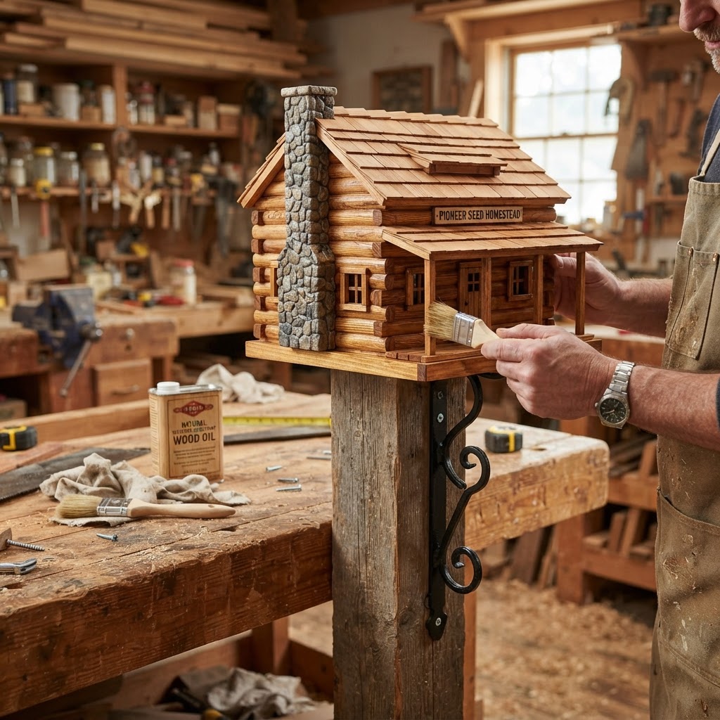 Rustic Log Cabin Pioneer Seed Homestead — step 4