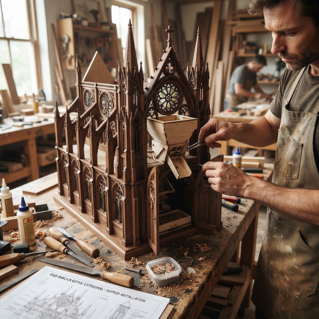 Stained Glass Gothic Cathedral Seed Basilica — step 4