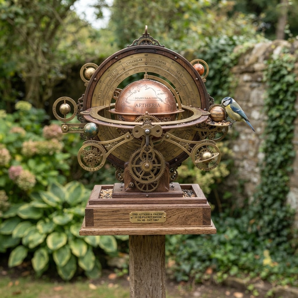 Vintage Patinated Copper Victorian Telegraphic Orrery Seed Planetarium