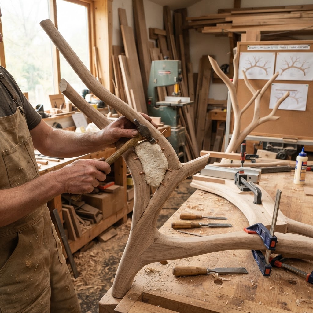 Bespoke Treetop Dendritic Mycelium-Infused Phyto-Photonic Sap-Flow Canopy Sun-Dial Settee — step 1