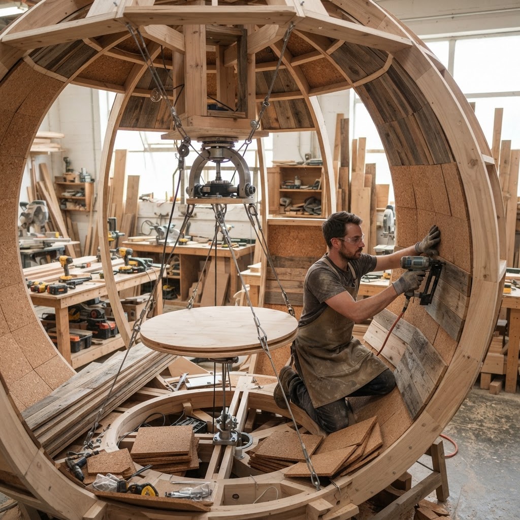 Hollow-Core Floating Treetop Meditation Sphere — step 2