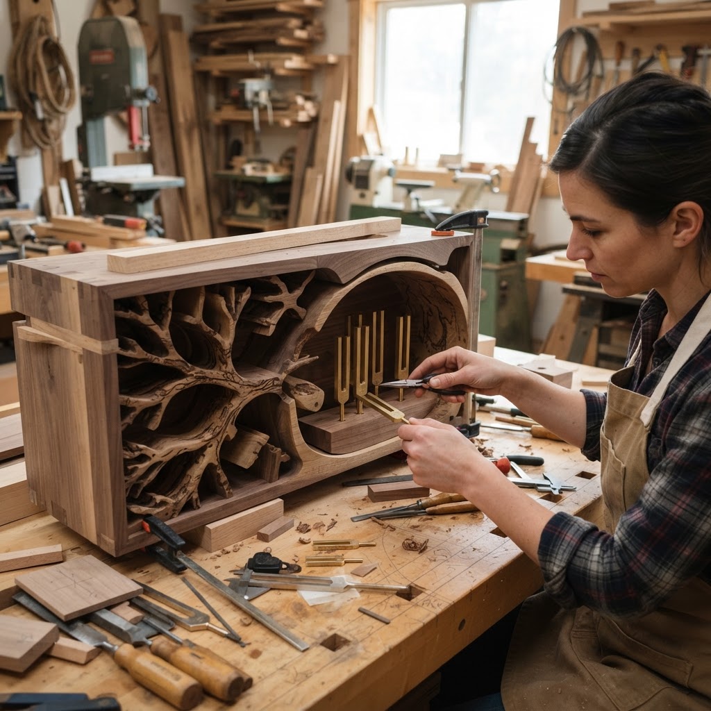 Bespoke Treetop Dendritic Mycelium-Infused Phyto-Baric Sap-Flow Canopy Resonance-Chamber Bedside Console — step 3